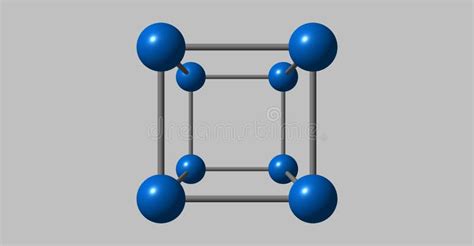 Cobalt Crystal Structure Isolated on Grey Stock Illustration - Illustration of chemical ...