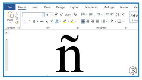 How to Insert an "n with a tilde" Symbol in Microsoft Word (ñ) - YouTube