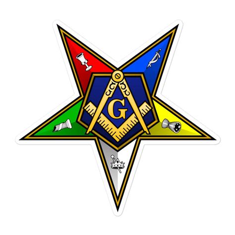 OES Emblem Order of the Eastern Star Masonic Square Compass Sticker Decal - Etsy