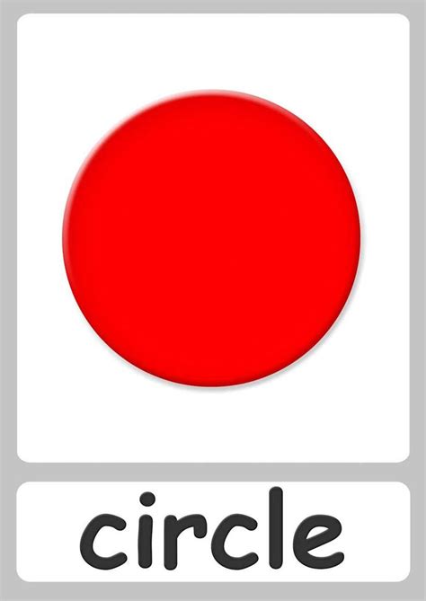 shape-flashcards-circle | Teaching shapes, Shapes flashcards, Printable flash cards