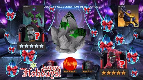 MCOC: CRYSTAL OPENING HAPPY HOLIDAYS! GREATER GIFTING CRYSTALS AND FEATURED 5-STAR CRYSTALS ...