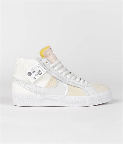 Nike SB Blazer Mid Premium Shoes - Summit White / Summit White | Flatspot