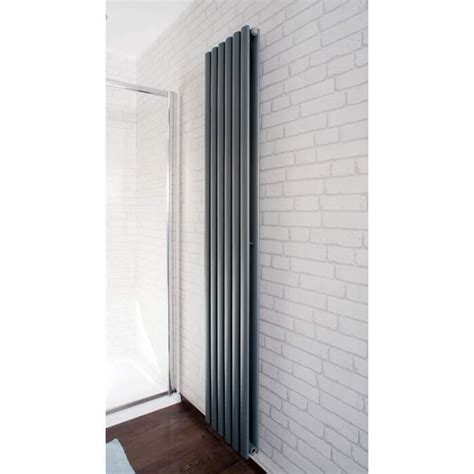 ASP Oval Vertical Double Panel Radiator In Anthracite