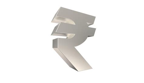 Premium Photo | Indian rupee inr currency symbol of india in metallic ...