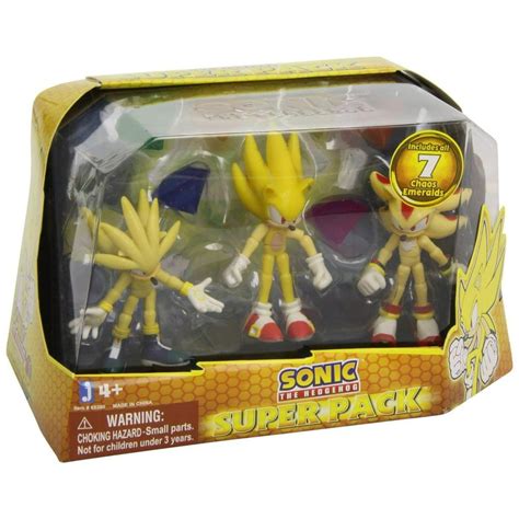 Sonic The Hedgehog 3" Super Figure 3-Pack - Walmart.com - Walmart.com