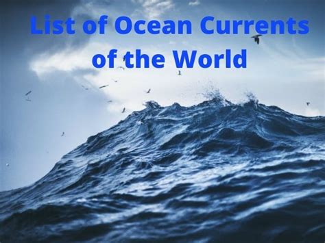 List of Ocean Currents of the World