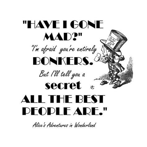 "Alice In Wonderland Quote - Mad Hatter" Poster by maryedenoa | Redbubble