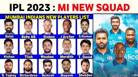 IPL 2023 Mumbai Indians Full Squad | MI All Retain & Realeased Players ...