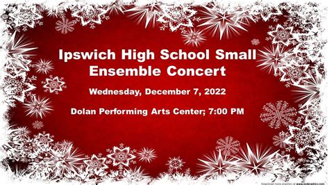 Ipswich High School Small Ensemble Concert - YouTube