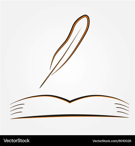 The open book and pen Royalty Free Vector Image