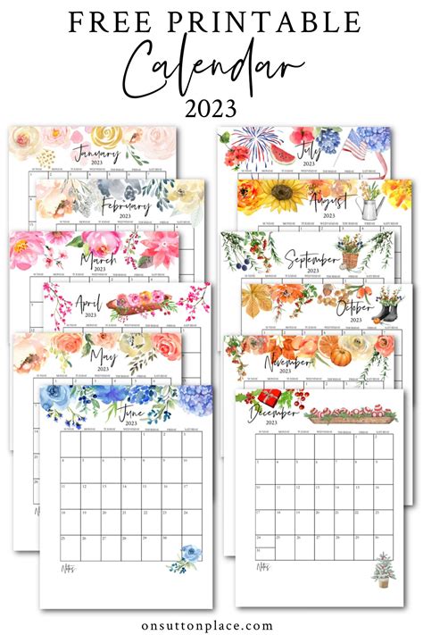 2023 Free Printable Calendar with Planner Pages - On Sutton Place