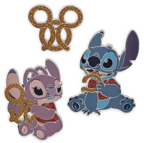 Pretzel Stitch Attacks Snacks Disney Pin Set - Disney Pins Blog