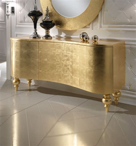 DV Home gold leaf buffet sideboard | Juliettes Interiors | Gold furniture, Sideboard designs ...