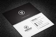 Minimal Black & White Business Card, a Business Card Template by Verazo