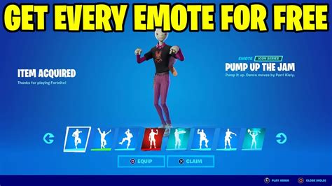 Free emotes fortnite codes creative 2022