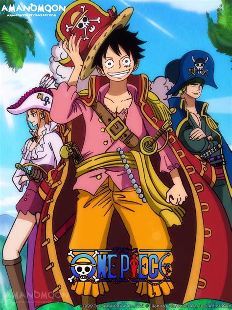 One Piece Cover for the thousandth chapter! Luffy wearing the Pirate King Gol D Roger outfit ...