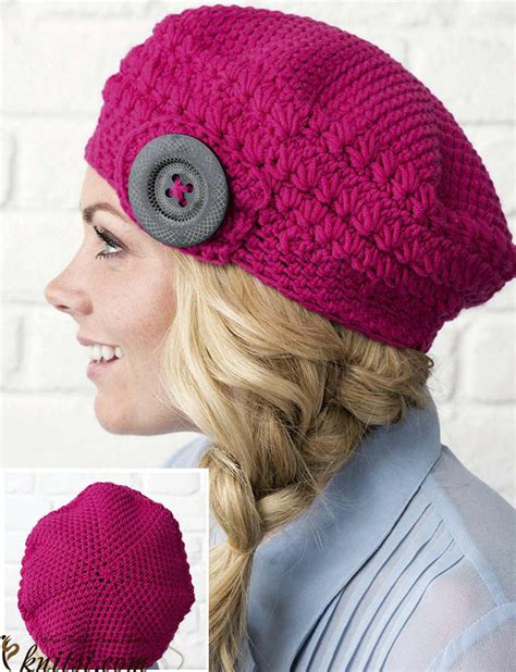 Winter beret crochet pattern