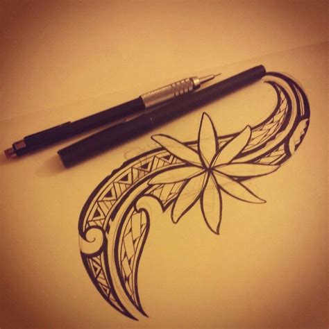 Polynesian Flower Drawing / Plumeria Tribal by 808user on DeviantArt ...