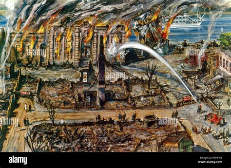 The Great Chicago Fire, 1871 Stock Photo - Alamy