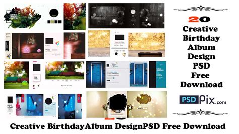 20 Creative Birthday Album Design PSD Free Download - PSDPIX.COM