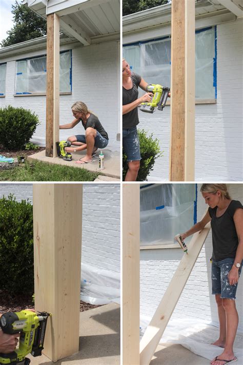 DIY Craftsman Style Porch Columns - Shades of Blue Interiors