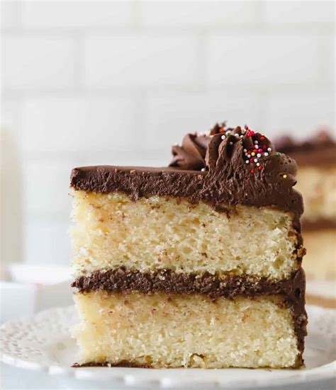 The BEST Vanilla Cake (with chocolate frosting!)- Boston Girl Bakes