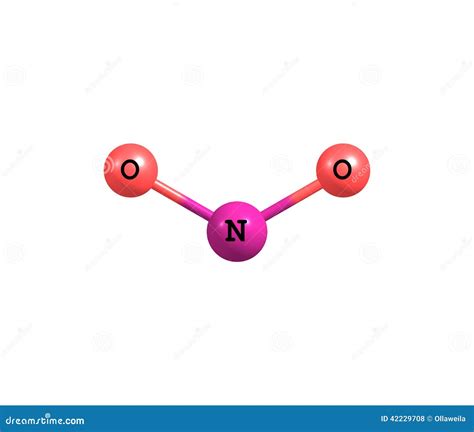 Nitrogen Dioxide Molecular Structure Isolated On White Stock Illustration - Image: 42229708