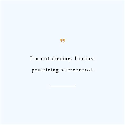 Practice Self-Control | Healthy Eating Motivational Quote