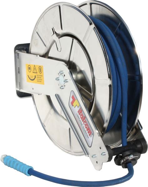 Stainless steel Hose reel for water with hose 18m - Italcom