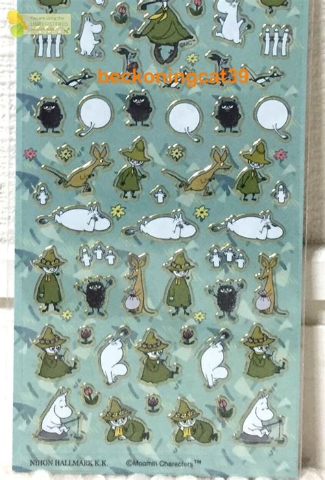 Hallmark Moomin Character Sticker Snufkin Sniff Hattifattener Too-ticky JAPAN | eBay