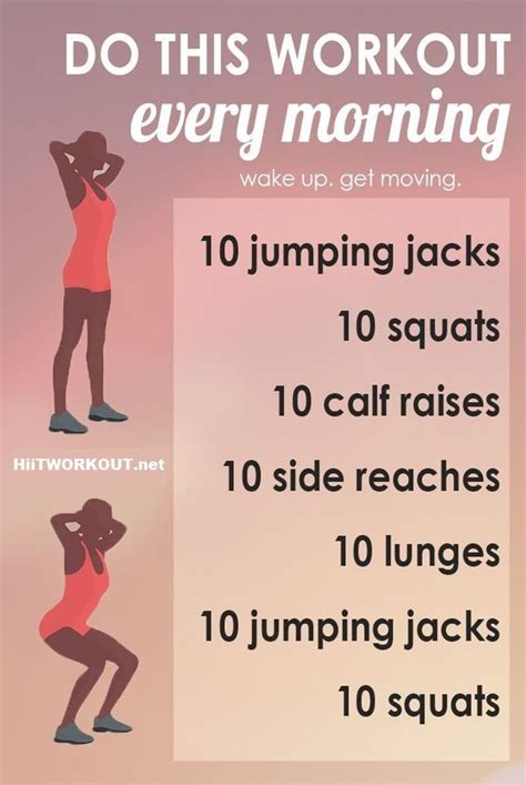 Here's your workout every morning! | Easy morning workout, Workout for beginners, Health site