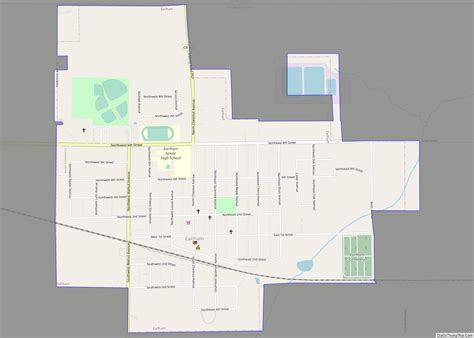 Map of Earlham city