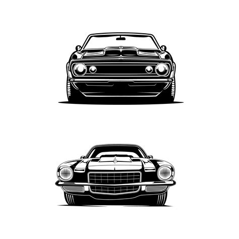 muscle car silhouette 4714392 Vector Art at Vecteezy