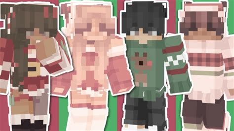 Cute & Festive Minecraft Christmas Skins! (+ Download links) 🎄🎁 - YouTube