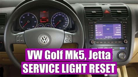 TUTORIAL: VW Golf Mk5, Jetta, GTI service light reset (reminder)