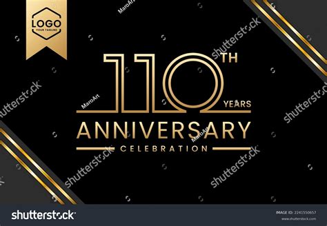 110 Year Anniversary Celebration Template Design Stock Vector (Royalty Free) 2241550657 ...