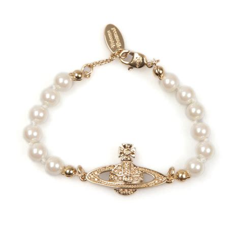 Vivienne Westwood Mini Bas Relief Pearl Bracelet | Masdings