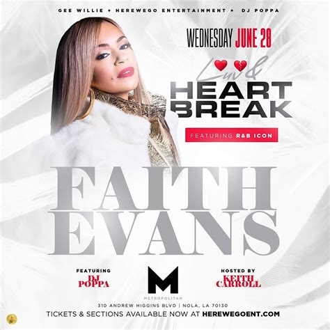 LUVANDHEARTBREAK FEATURING R&B ICON FAITH EVANS JUNE 28th 2023, The Metropolitan Nightclub, New ...