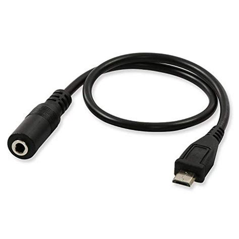 Wpeng (2-Pack)Micro USB Male to 3.5mm Jack Female Audio Cable Cord for Active Clip Mic ...