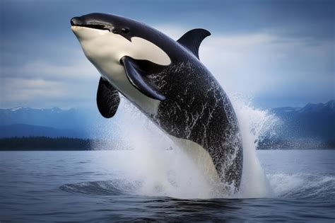 Premium AI Image | Majestic Orca Breaching in the Ocean