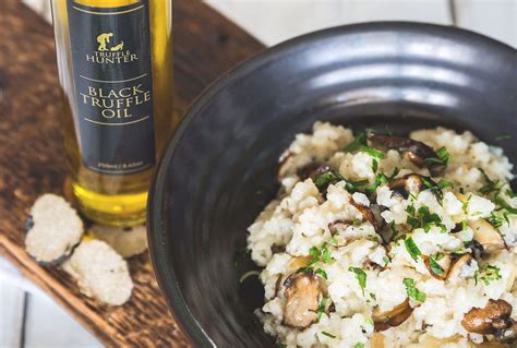 Wild Mushroom Risotto with Black Truffle Oil Truffle Risotto Recipe, Truffle Oil Recipes ...