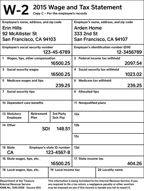 Employer W 2 Form Printable - NewFreePrintable.net