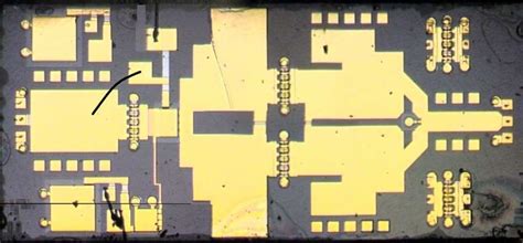 Fully fabricated MMIC consisting of a two-stage layout with interstage... | Download Scientific ...