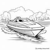 Speed Boat Coloring Pages  Free & Printable sketch template