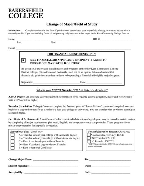 Fill - Free fillable forms: Bakersfield College