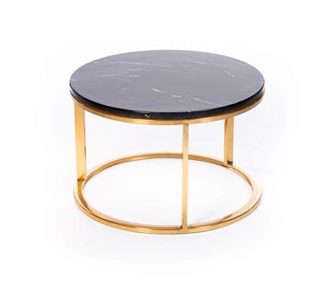 Table – Coffee – Black Marble Round – Phenomenon Creative Event Services