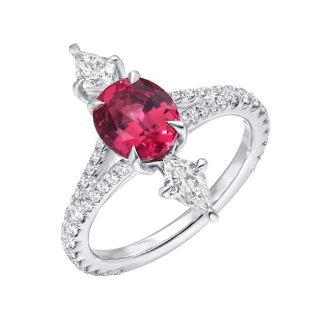 Pink Spinel Diamond Platinum Ring - Merkaba Jewelry