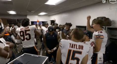 Bears Locker Room Was Fired Up After Team’s First Win…