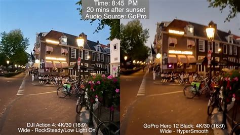 GoPro Hero 12 vs DJI Action 4: Ultimate Low-Light/Night Comparison Test