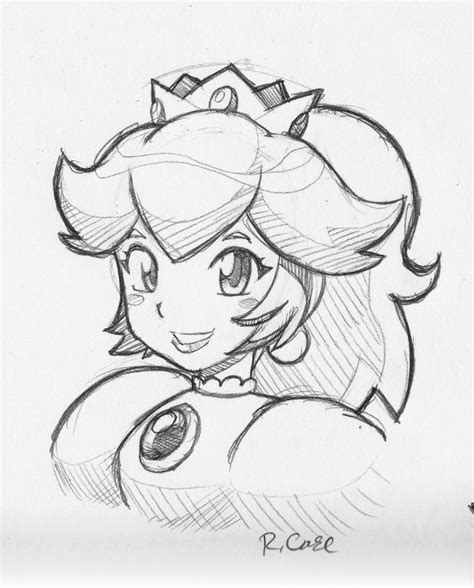 Princess Peach sketch by rongs1234 on deviantART | Disney art drawings, Super mario art, Disney ...